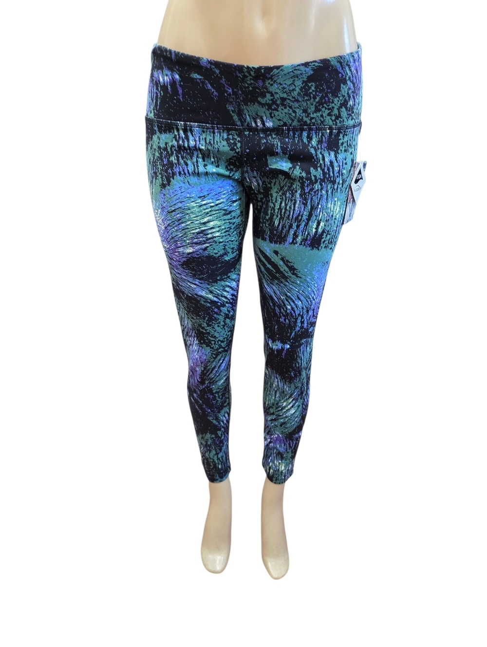 Tuff Athletics Women's High Waisted Legging with Zipper Pocket Size L NEW